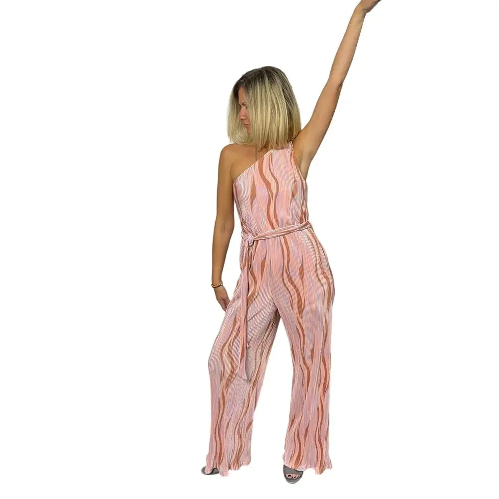 NWOT - She + Sky Abstract Pleated Jumpsuit - Picture 2 of 7